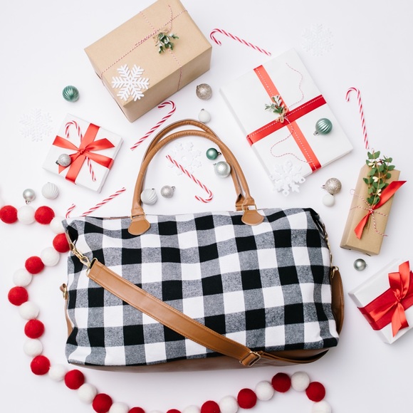 Buffalo Plaid Weekender Duffle Bag - Picture 3 of 9